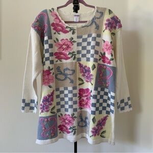 Vintage Avon Style Floral Sweater Size 2X